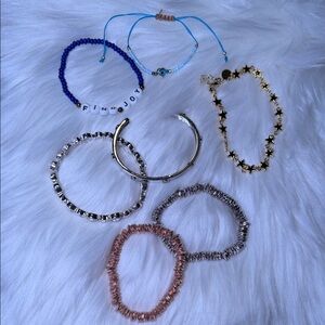 Colorful Bracelet Set with Gold and Silver Accents